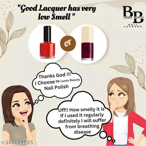 BB Looks Beauty HD Colors High-Shine Long Lasting Nail polish Non Toxic Professional Nail Paint Each 6 ml (Pack of 4)